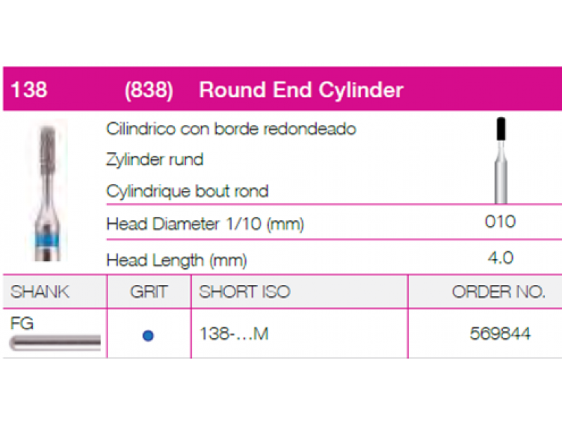 Round End Cylinder 138-010 Round End Cylinder 
